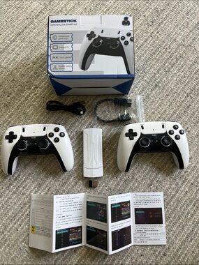 Gamestick Emuelec4.3 Console, 64GB, 2.4G Wireless, 3D Games, White/Black